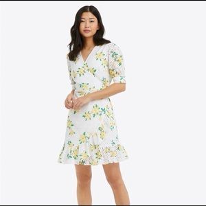 EUC Draper James Reba wrap dress in Magnolia Eyelet